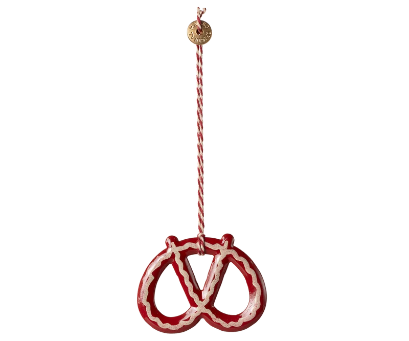 Metal ornament, Pretzel - Stripe
