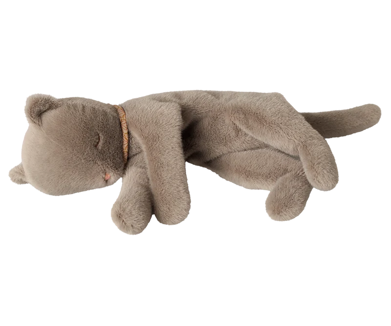 Sleeping kitten plush, Medium - Grey