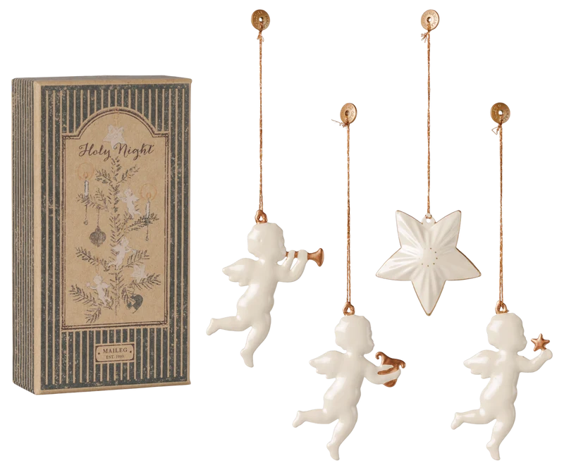 Metal ornament gift set - Holy night - Off white
