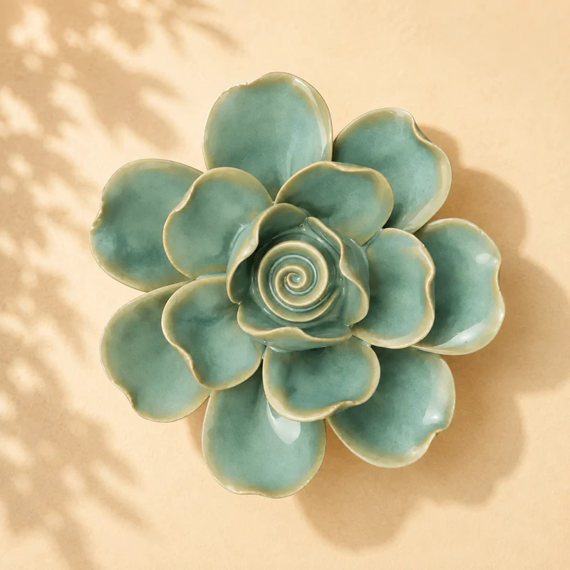 Keramische wandbloem Gardenia – Oceaan