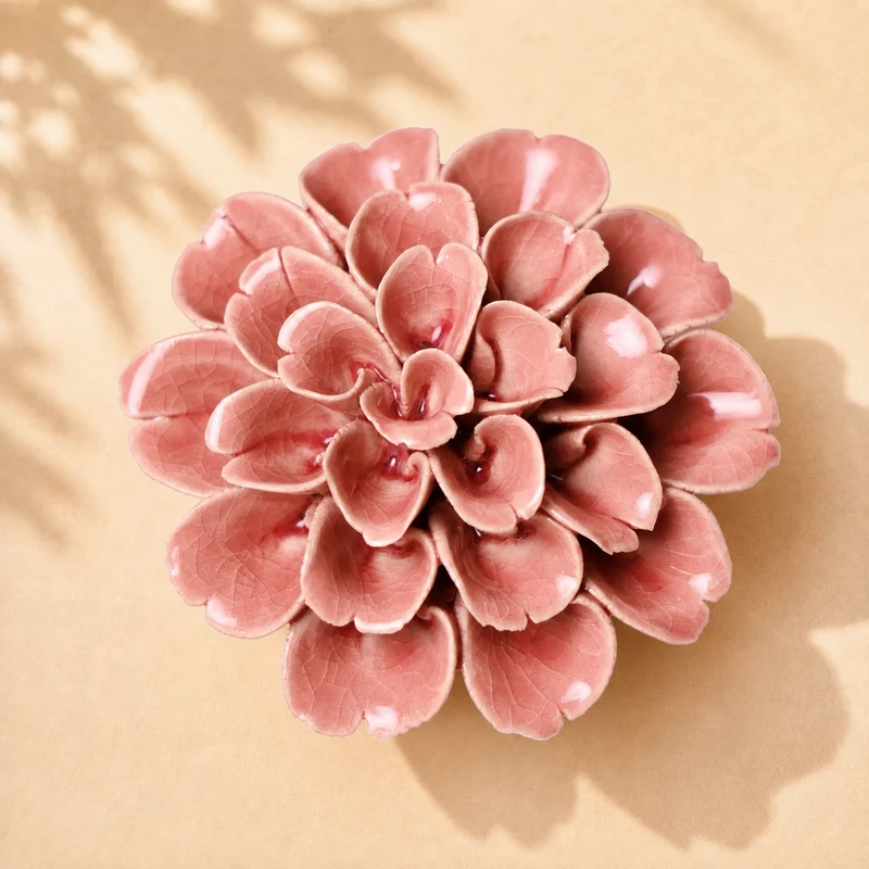 Keramische wandbloem – Champagne