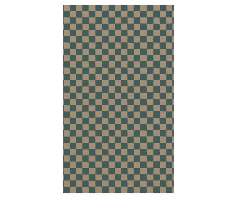 Gift wrap, 10 m - Checker - Petrol
