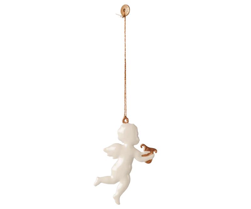 Metal ornament, Angel - Harp