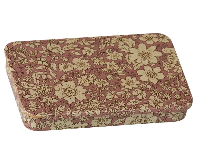 Metal box w. sliding lid - Blossom - Heather