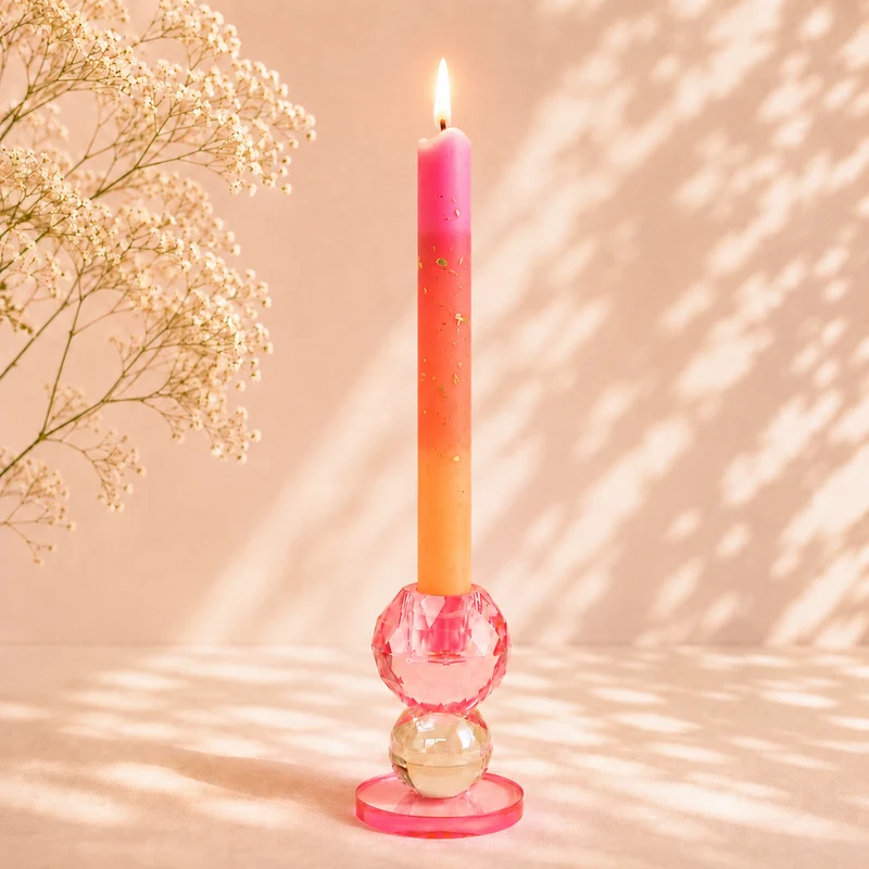 Glazen Kandelaar Radiant – Luxe Kandelaar Glas – 6x6x8 cm