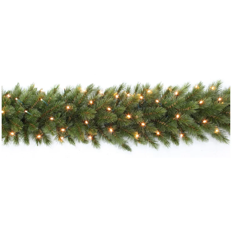 Triumph Tree Forest Frosted Guirlande - Kerstversiering met 96 LED Lampjes en Timerfunctie - Kerstslingers voor Muur, Deur, Trap of Vensterbank -
