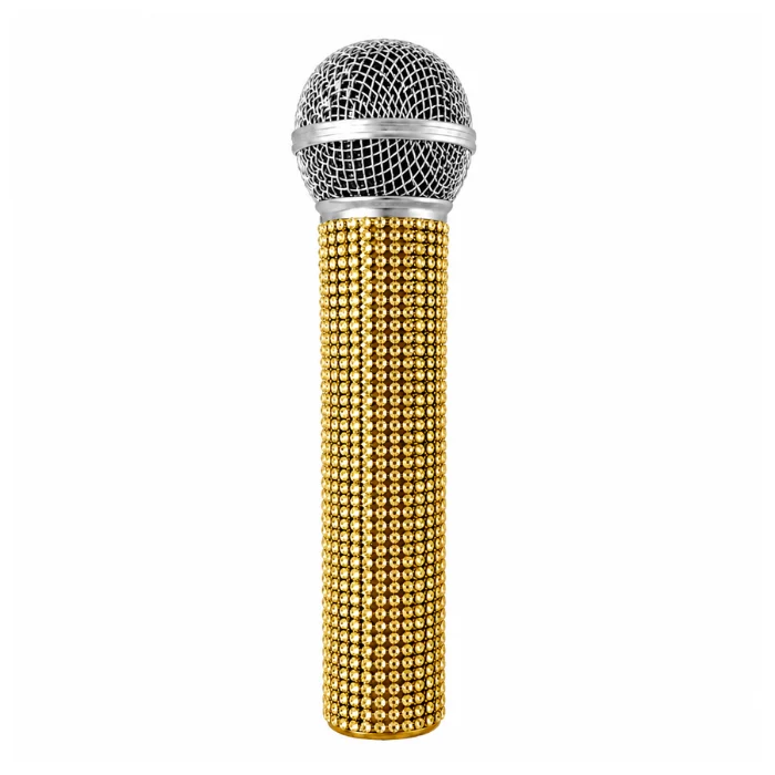 Microfoon disco goud