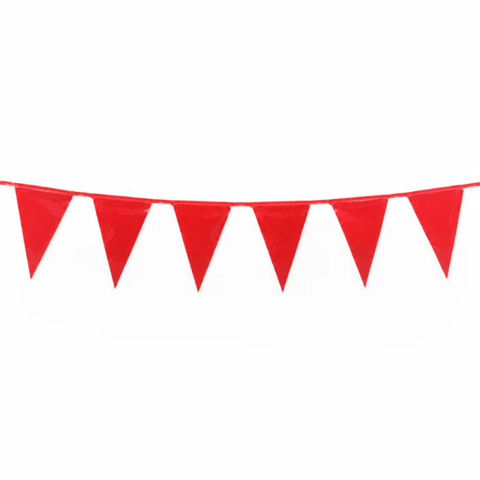 Vlaggenlijn rood - 10m (20 vlaggen)