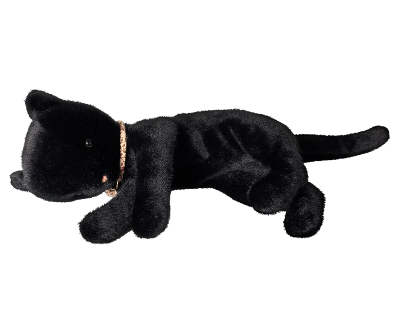 Sleeping kitten plush, Medium - Black