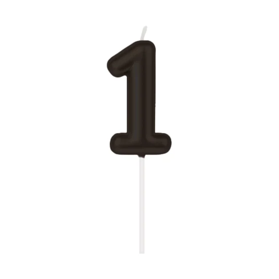 1 Jaar Kaars – Zwart – 10,5 cm