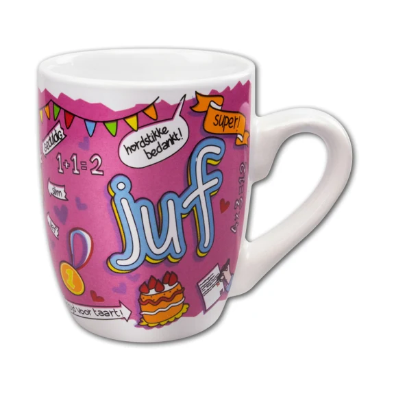 Cartoon mok - Voor de allerliefste juf