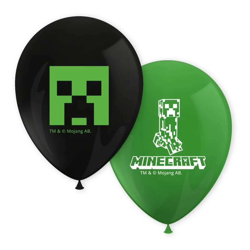 Minecraft Bedrukte Ballonnen – 8 stuks