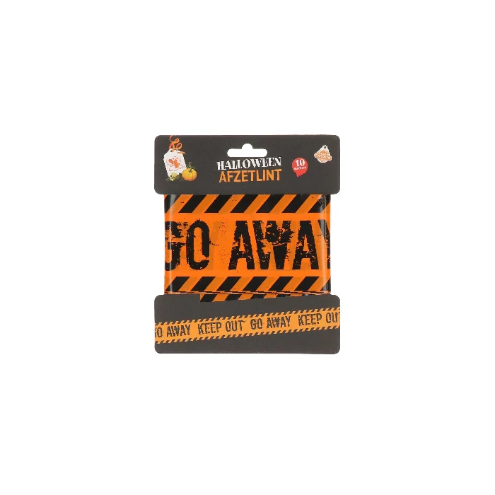 Afzetlint Halloween keep out oranje 10m