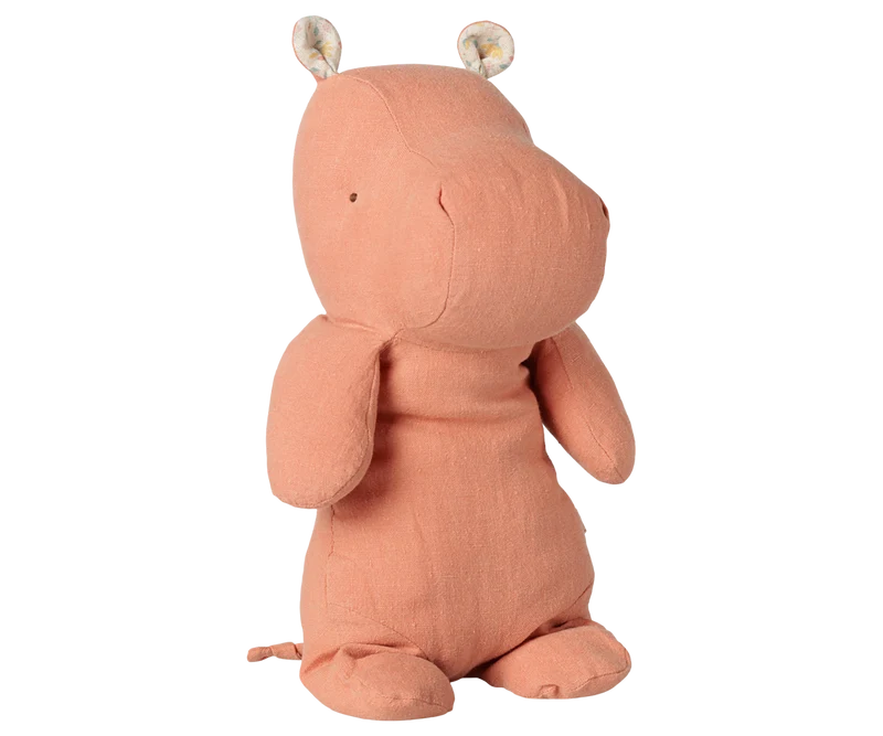 Safari friends, Hippo, Medium - Dusty coral