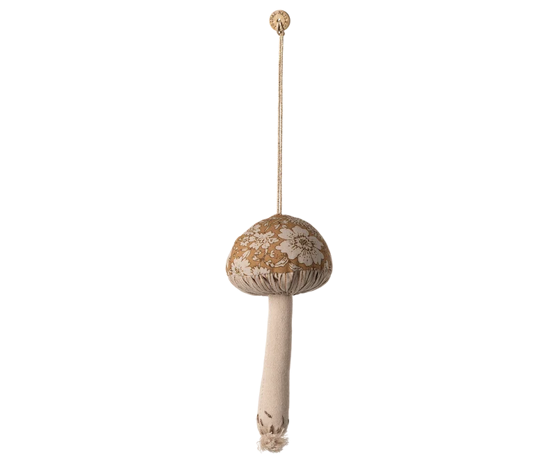 Fabric ornament, Mushroom - Blossom - Ocher