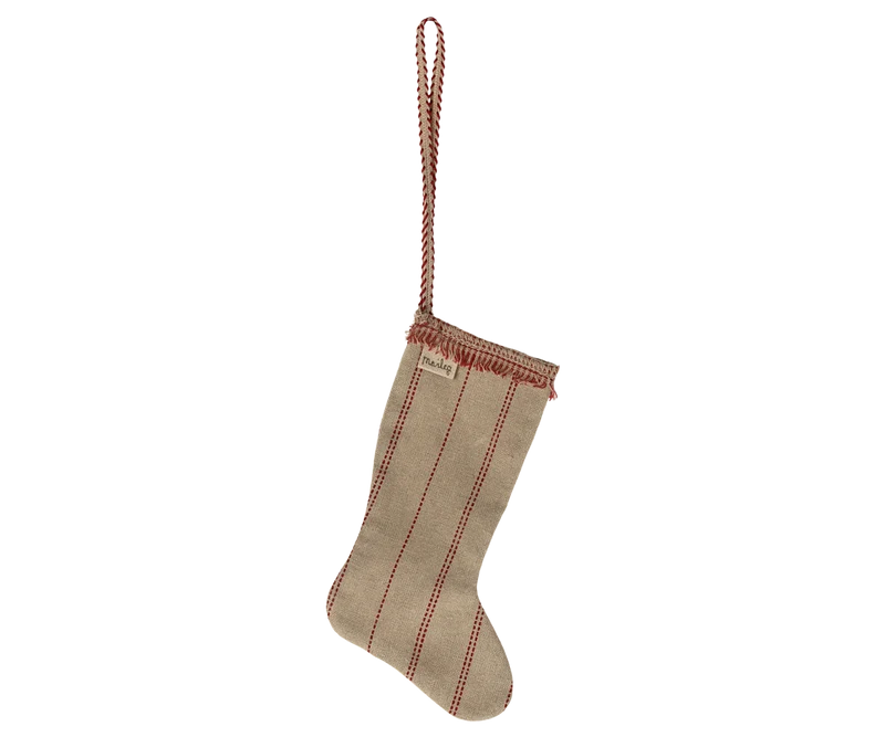 Fabric ornament, Stocking - Striped