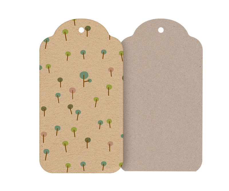 Gift tags, Wood land - Green 12 pcs