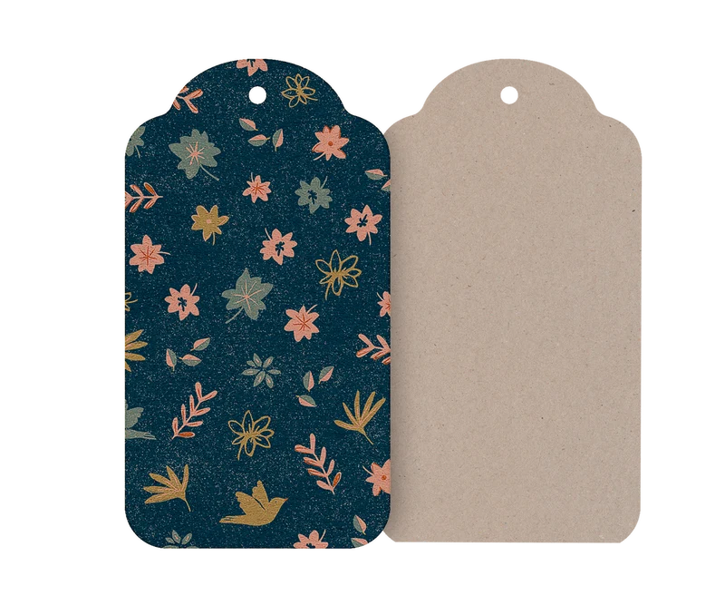 Gift tags, Forest - Blue 12 pcs
