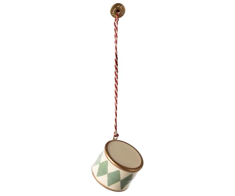 Metal ornament, Small drum - Mint