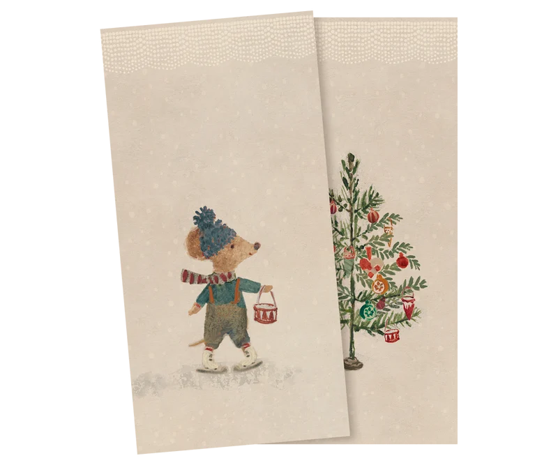 Napkin, Small - Christmas mice