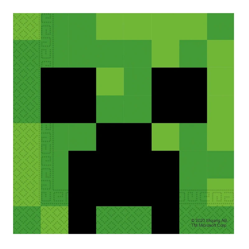 Minecraft Servetten – 20 stuks – 2-laags – 33 x 33 cm