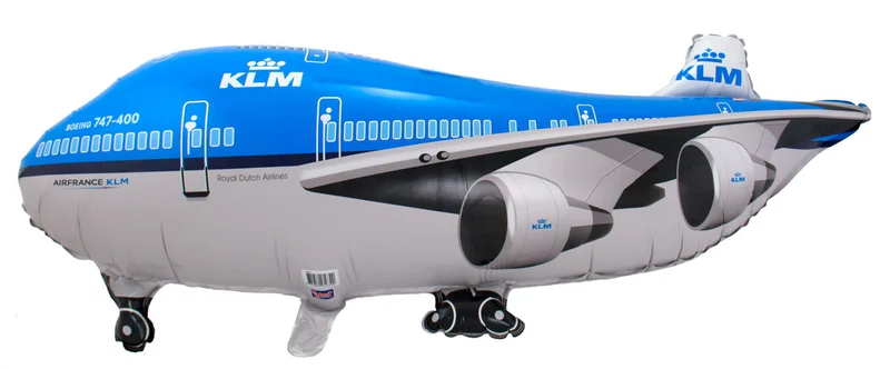 Folieballon Supershape KLM Vliegtuig 95x45cm