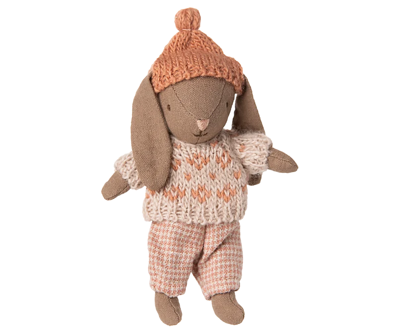 Winter bunny, Micro - Brown - Rose