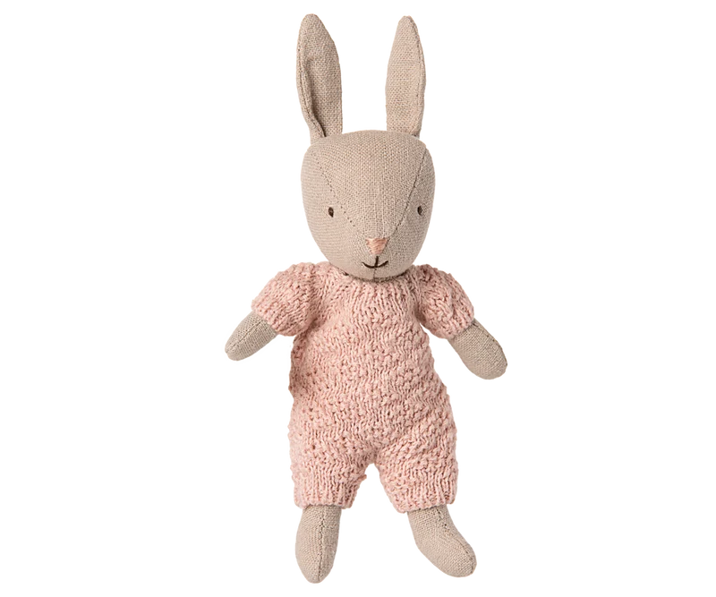 Rabbit, Micro - Sand - Rose knitted suit
