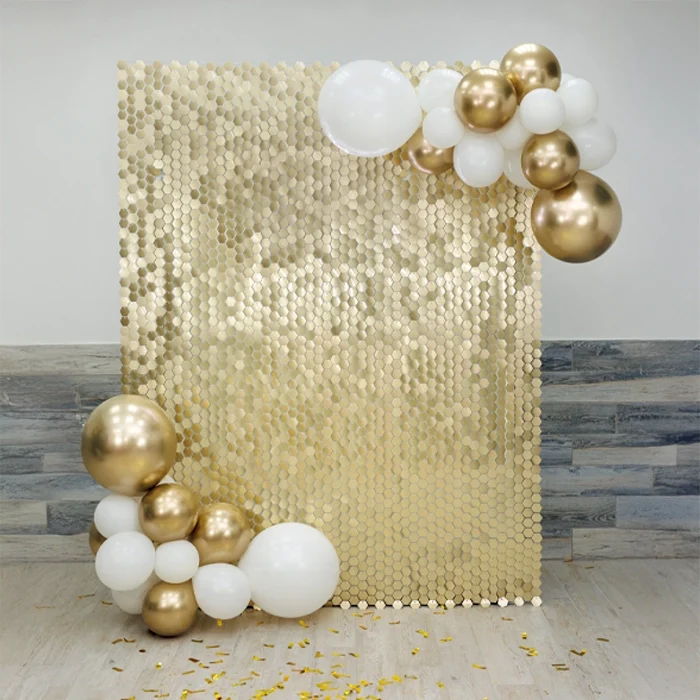 Backdrop goud 30 x 30 cm 6 stuks