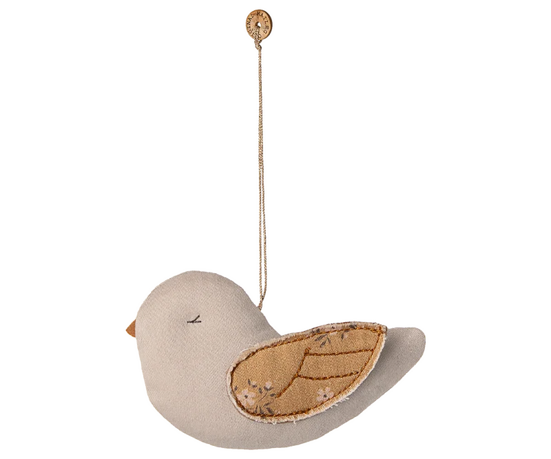 Fabric ornament, Bird - Mable - Latte