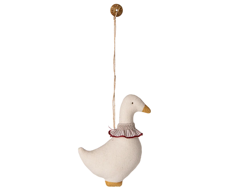 Fabric ornament, Goose - Red scarf