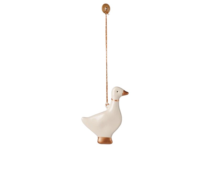 Metal ornament, Goose - Gold