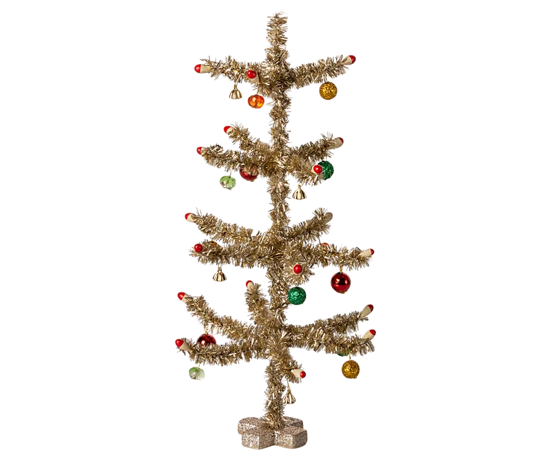 Christmas tree, Gold - Red and green decoration
