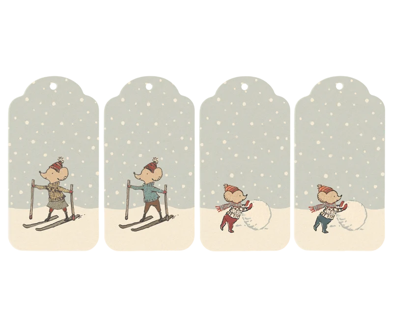 Christmas gift tags, 12 pcs