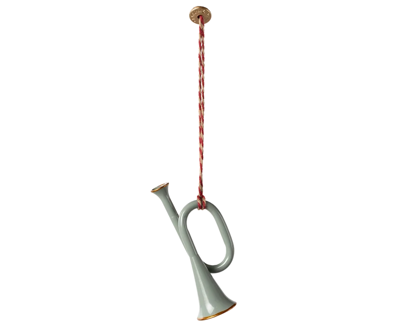 Metal ornament, Trumpet - Mint