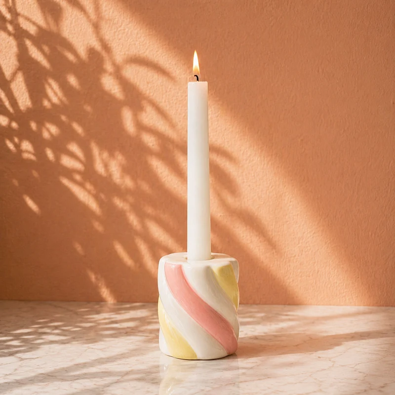 Kandelaar in de vorm van een marshmallow