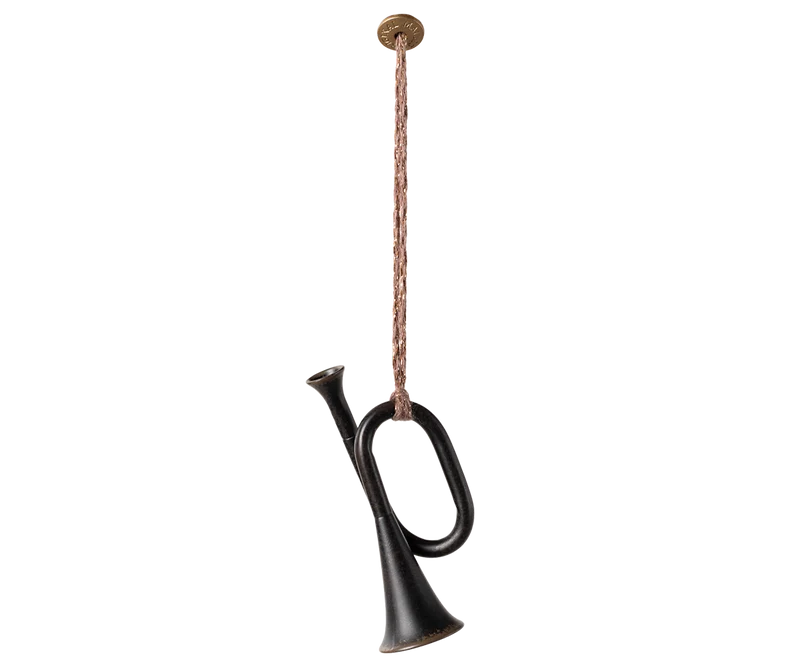 Metal ornament, Trumpet - Anthracite