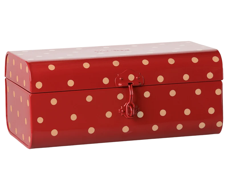 Storage suitcase, Small - Red w. tray
