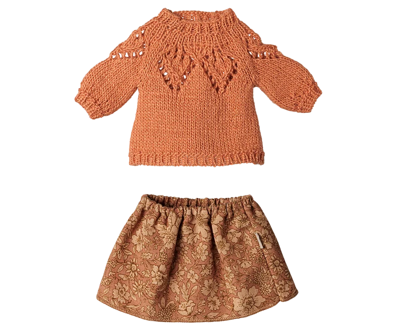 Skirt and knitted sweater - Medium mouse