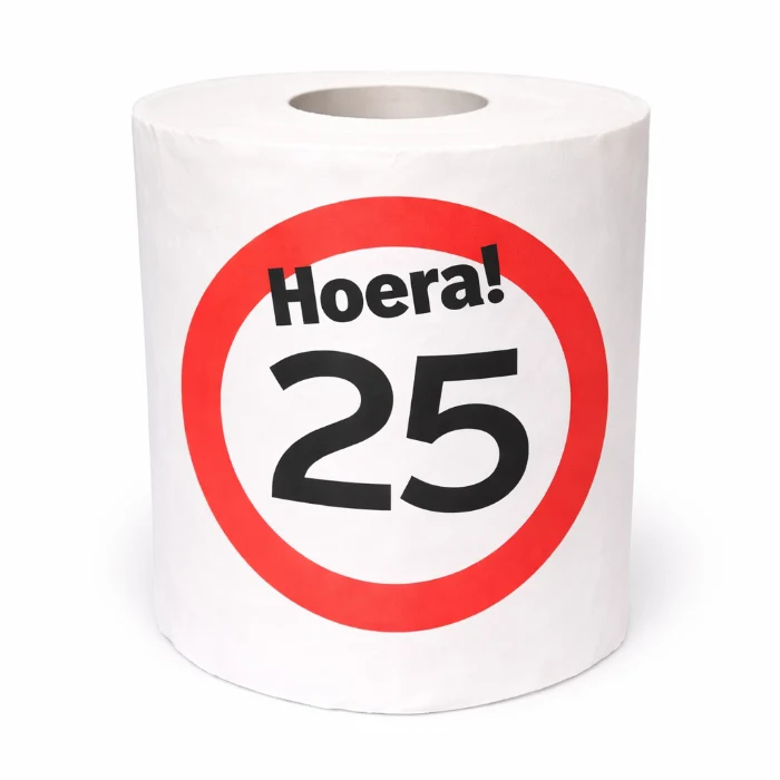 WC rol 25 jaar verkeersbord