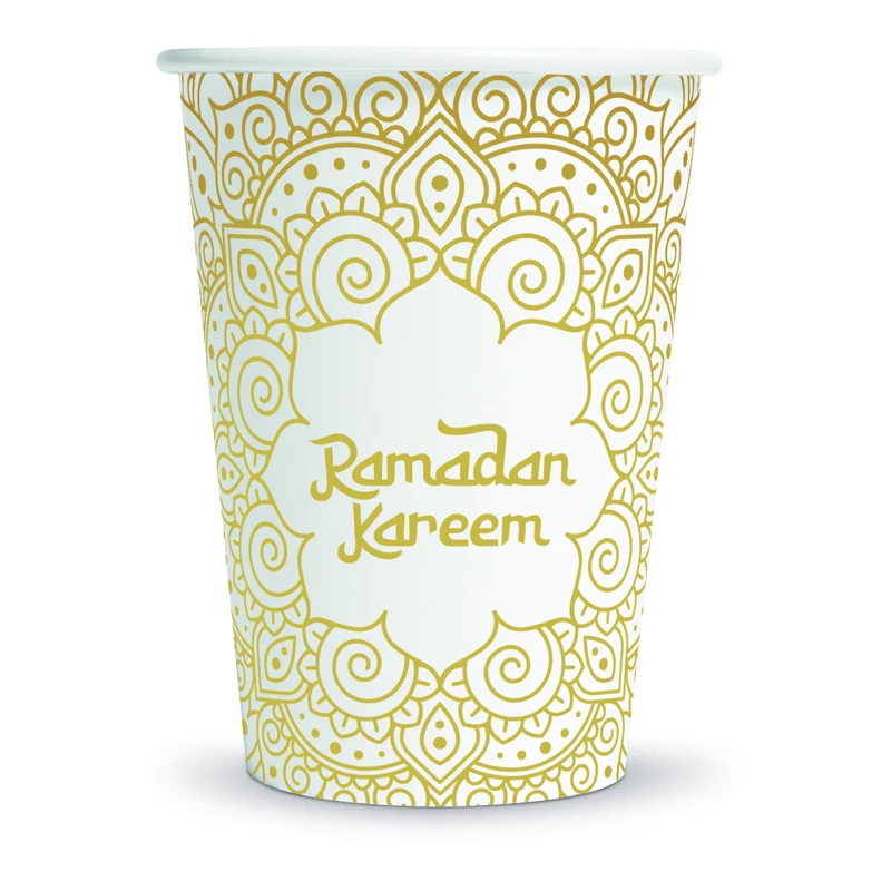 8 papieren bekers 210 ml – Ramadan Kareem