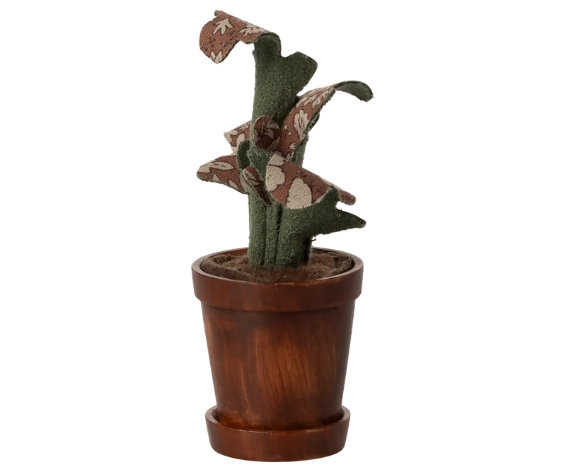 Flower pot with plant, Miniature