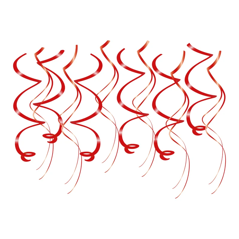 Hangdecoratie swirls rood