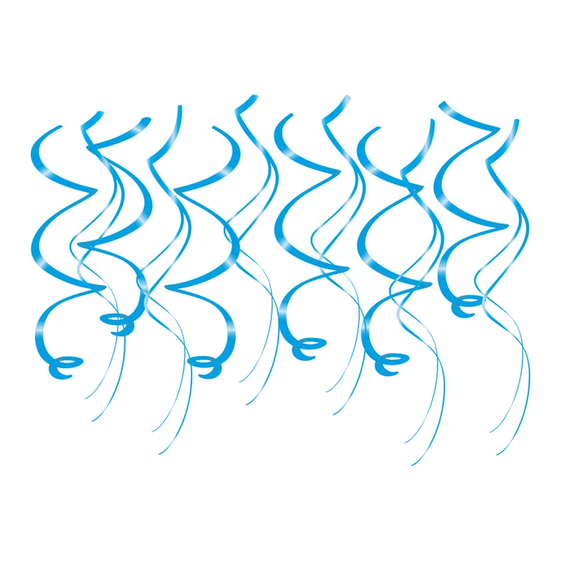 Hangdecoratie swirls blauw