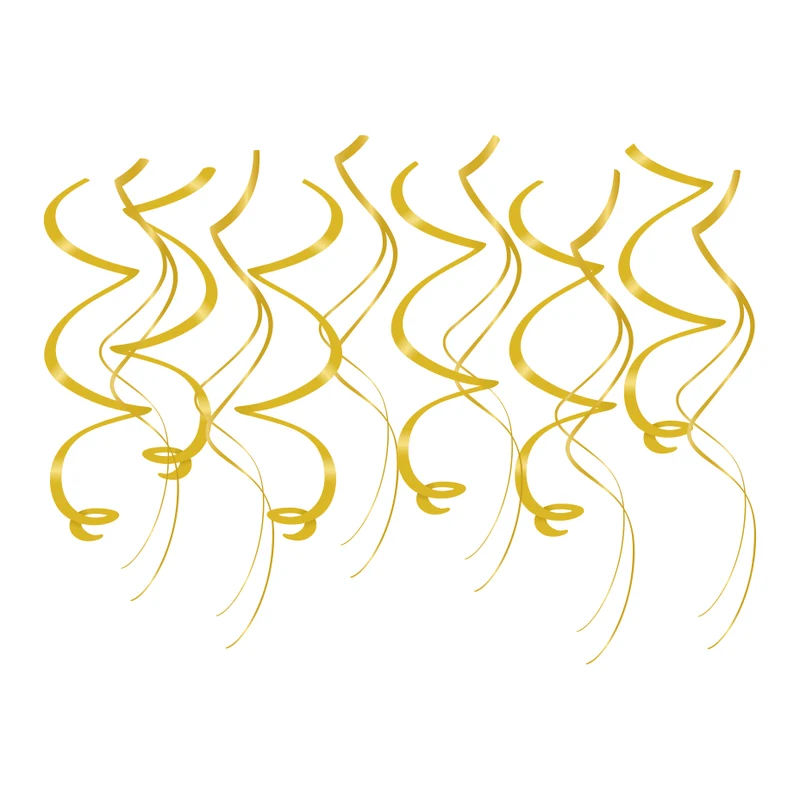 Hangdecoratie swirls goud