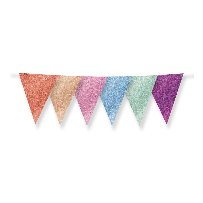 Slinger multicolor met glitters 6 meter 16x20 cm