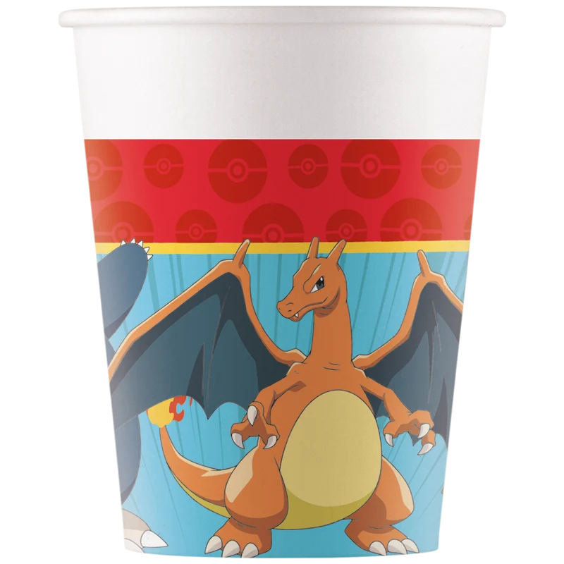 Pokémon Papieren Bekers – 200 ml – 8 stuks