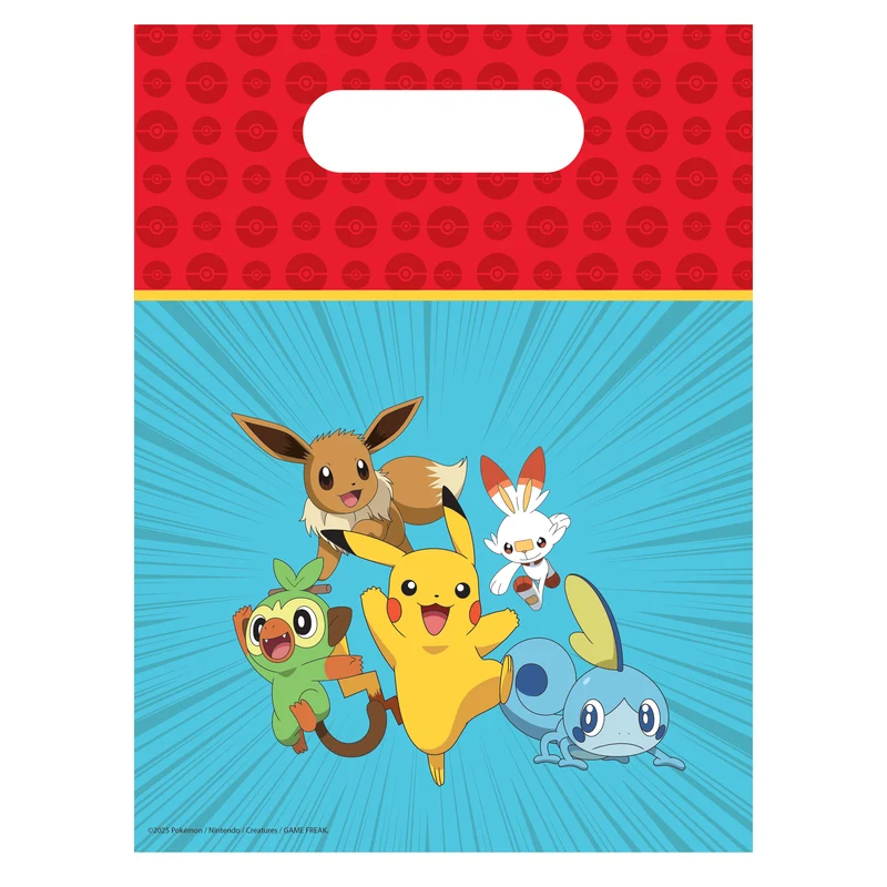 Pokémon Uitdeelzakjes – 12 x 10 cm – 6 stuks