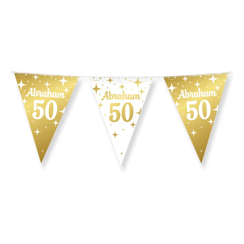 Abraham 50 Slinger Wit Goud – 10 meter – 20 x 30 cm
