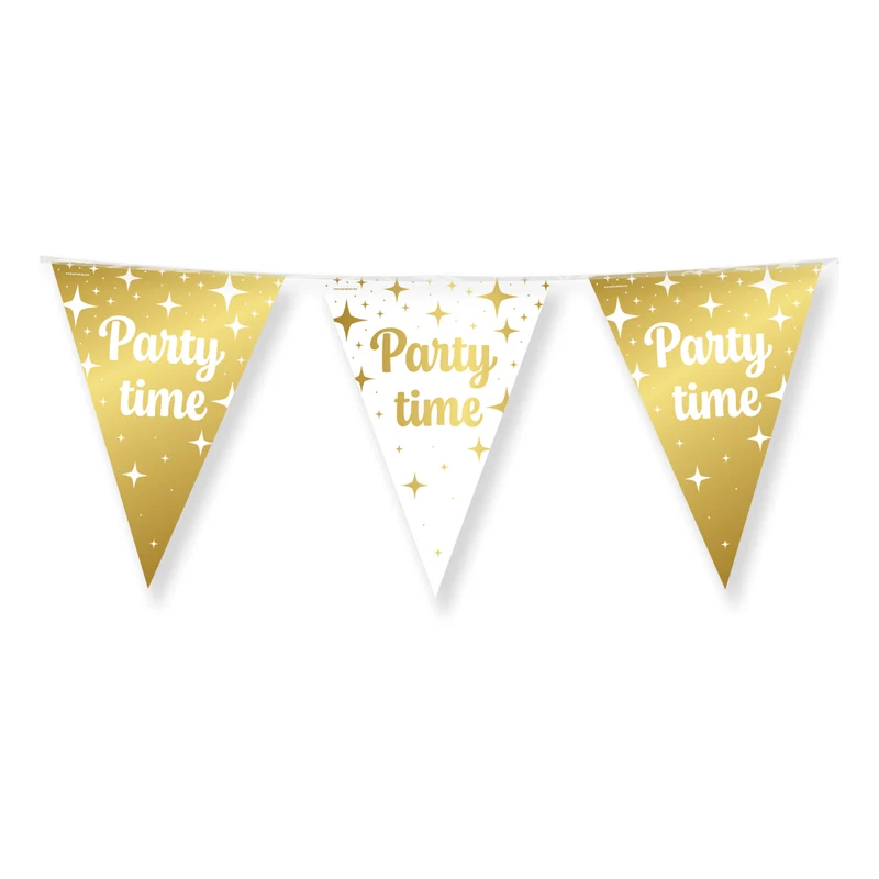Party Time Slinger Wit Goud – 10 meter – 20 x 30 cm